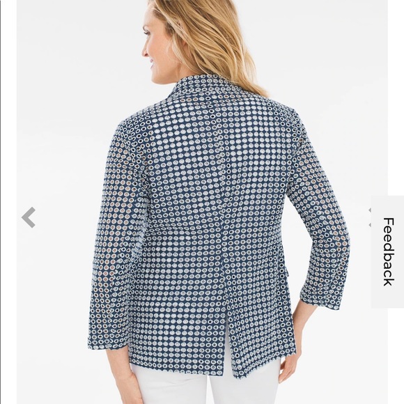CHICO’S| Eyelet Blazer - Picture 2 of 11